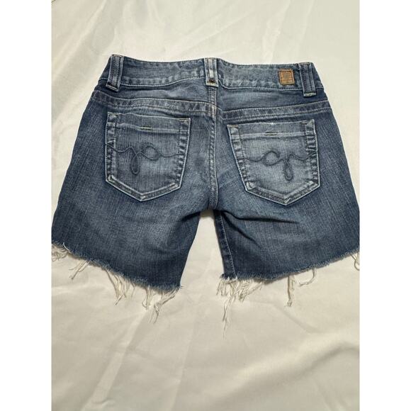 Guess Jeans Y2K Stretch Cutoff Bermuda Shorts Women’s 26 / 4 Distressed Denim - Picture 4 of 9